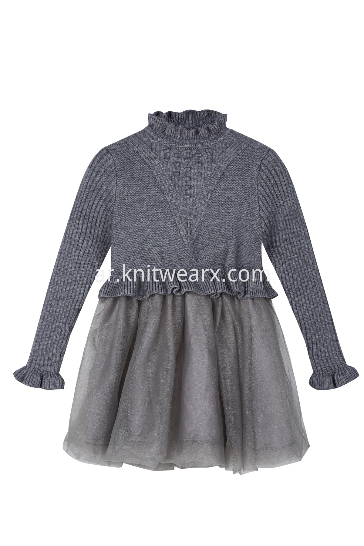 Girl's Fall Winter Good Look Knitted Dress Warm Outfit Skirt